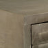 Rustika Rowe -  Drawer Cabinet Solid Mango Wood Grey with Brass 140x40x80 cm